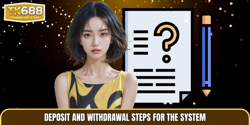Deposit and withdrawal steps for the system.
