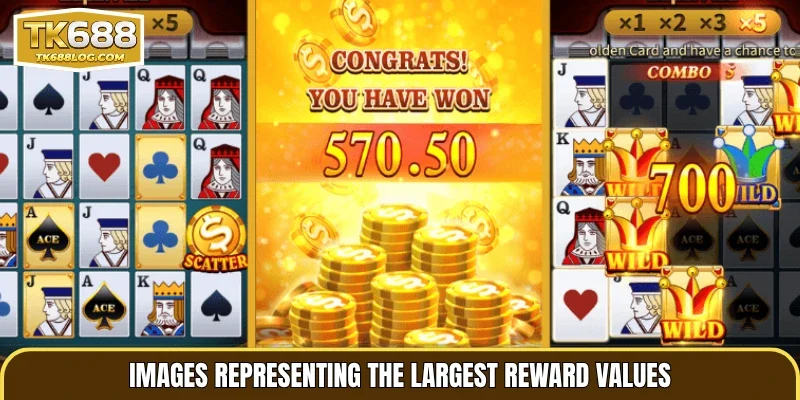 Images representing the largest reward values