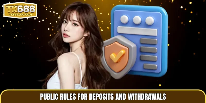Public rules for deposits and withdrawals