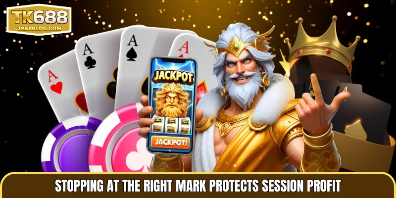 Stopping at the right mark protects session profit
